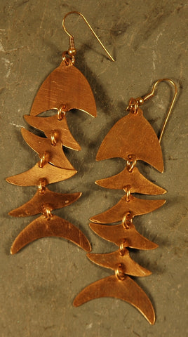 Fair Trade Gold Plated Bombolulu Fish Earrings