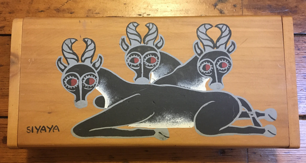 Fair Trade Tingatinga Painted Wooden Box