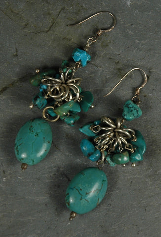 Fair Trade Nepalese Turquoise Earrings