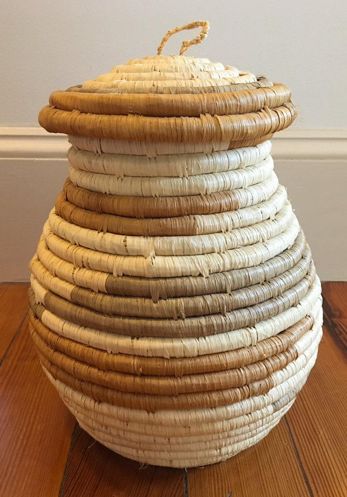 Fair Trade Ugandan Basket w/ Lid