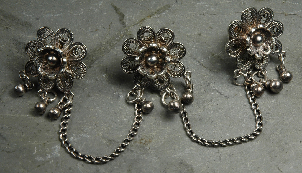 Fair Trade Pakistani Salwar Kameez Sterling Filigree Stud Buttons