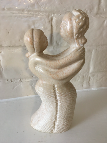 Fair Trade Soapstone Mother & Child Sculpture