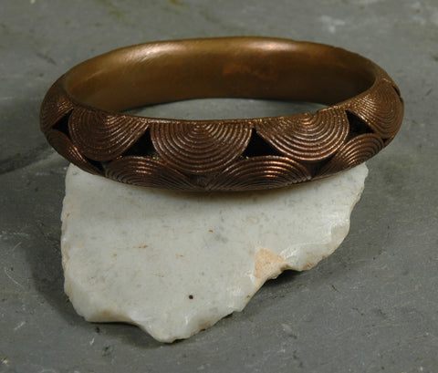 Fair Trade Camerounian Brass Round Disc Bracelet