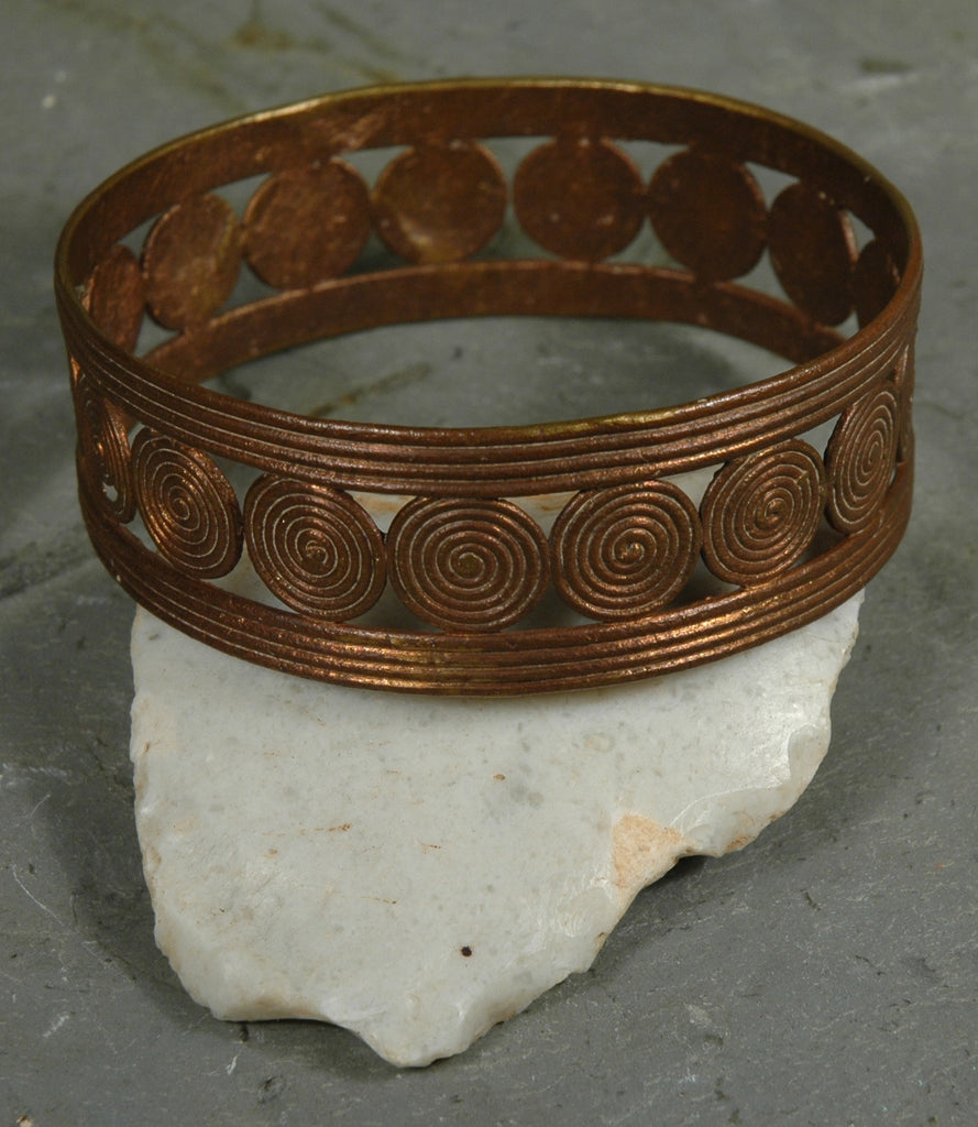 Fair Trade Camerounian Brass Disc Bracelet