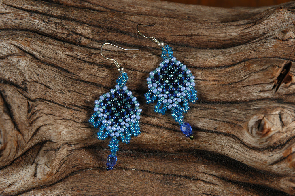 Fair Trade Guatemalan Blue Beaded Earrings
