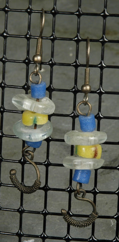 Fair Trade Ghanaian Recycled Glass Bead Earrings