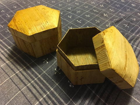 Fair Trade Banana Fiber Hexagonal Box - Set of 2