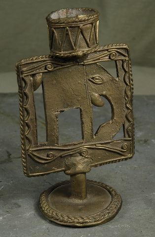 Fair Trade Indian Dhokra Brass Elephant Candlestick
