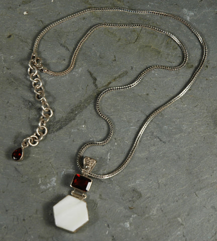 Fair Trade Nepalese Sterling Garnet Necklace