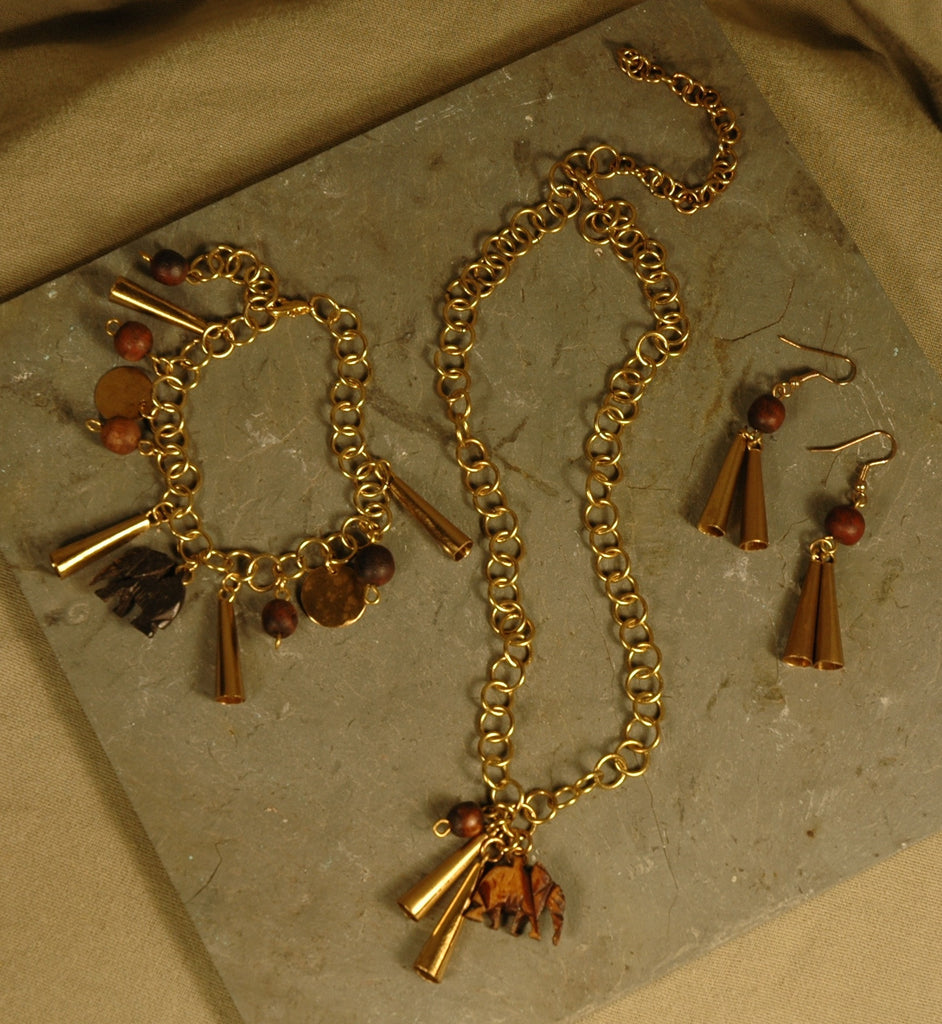 Fair Trade Bombolulu Elephant Jewelry Set